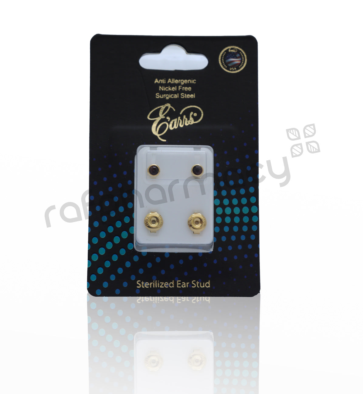 EPS401-1G-PIERCING STUD STERILIZED GOLD EARRING-JANUARY