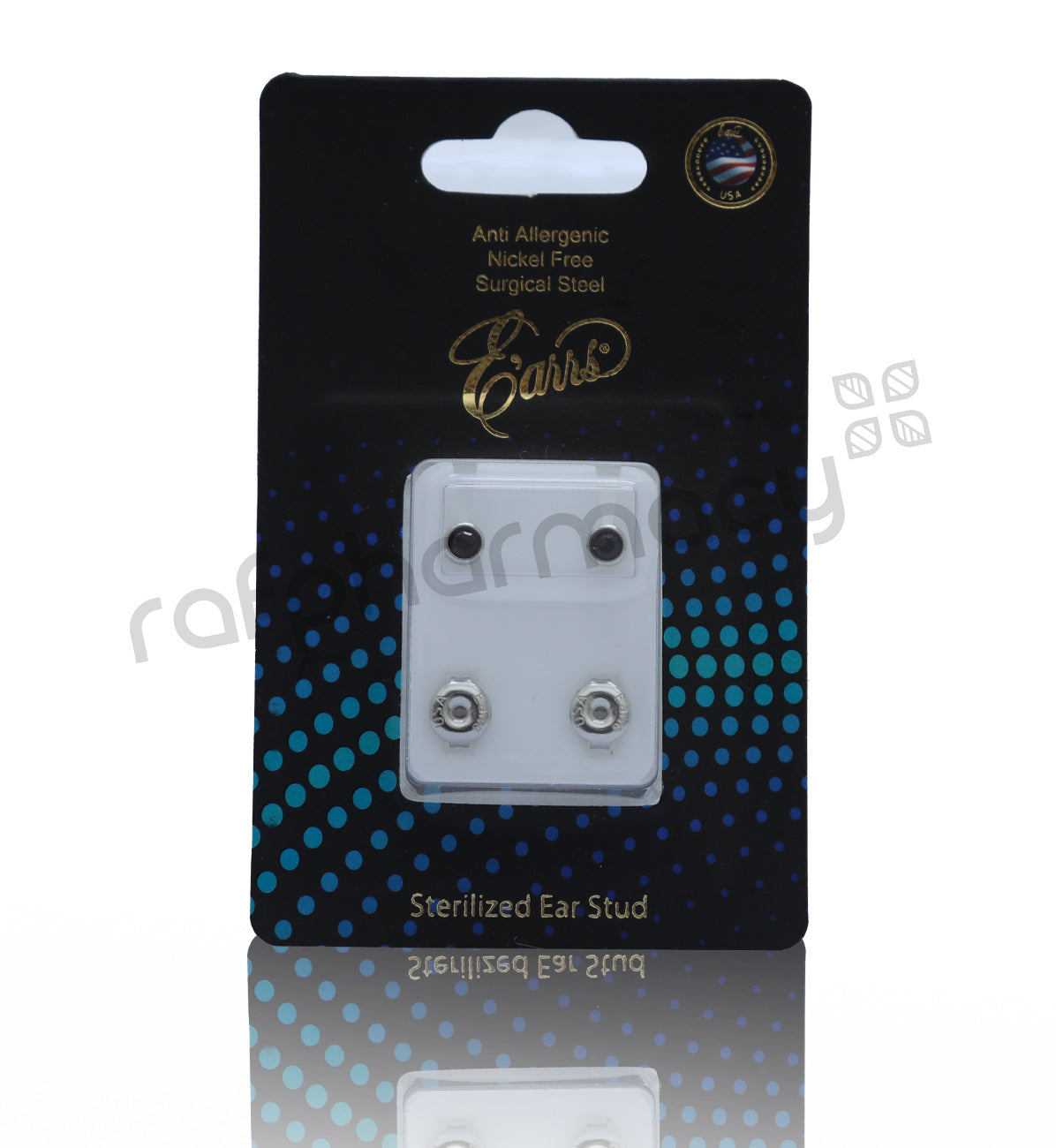 EPS401-1S-PIERCING STUD STEEL STERILIZED EARRING-JANUARY
