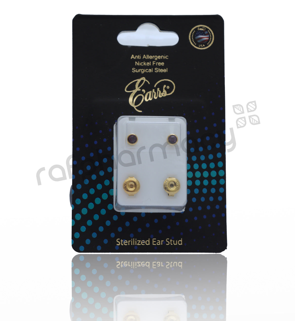 EPS401-2G-قرط أذن ذهبي معقم ومثقوب - فبراير