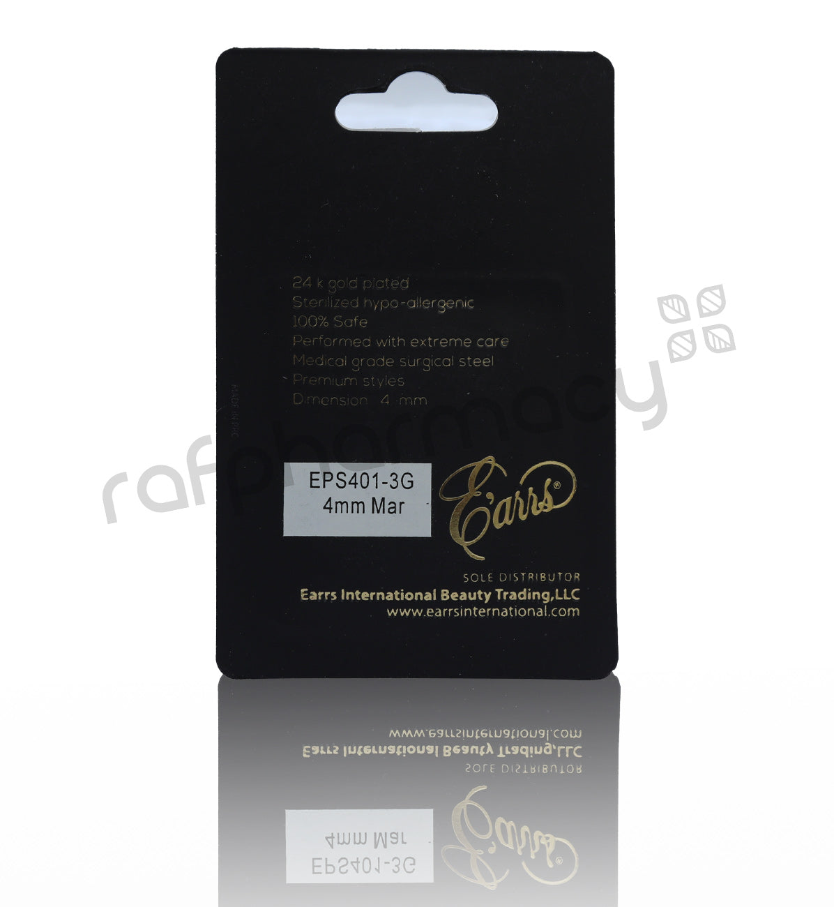 EPS401-3G-قرط أذن ذهبي معقم ومثقوب - مارس
