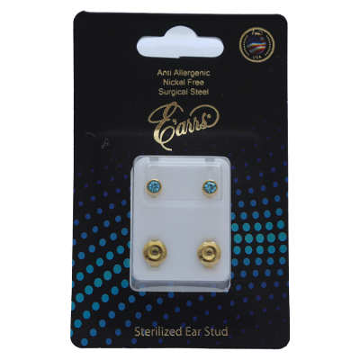 EPS401-3G-PIERCING STUD STERILIZED GOLD EARRING STUD-MARCH