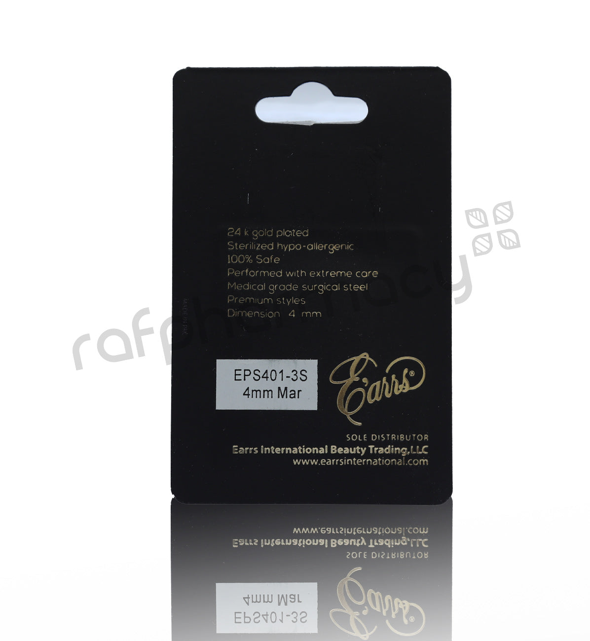 EPS401-3S-PIERCING STUD STEEL STERILIZED EARRING -MARCH