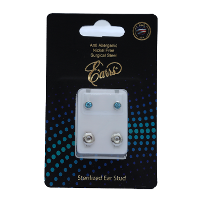 EPS401-3S-PIERCING STUD STEEL STERILIZED EARRING -MARCH