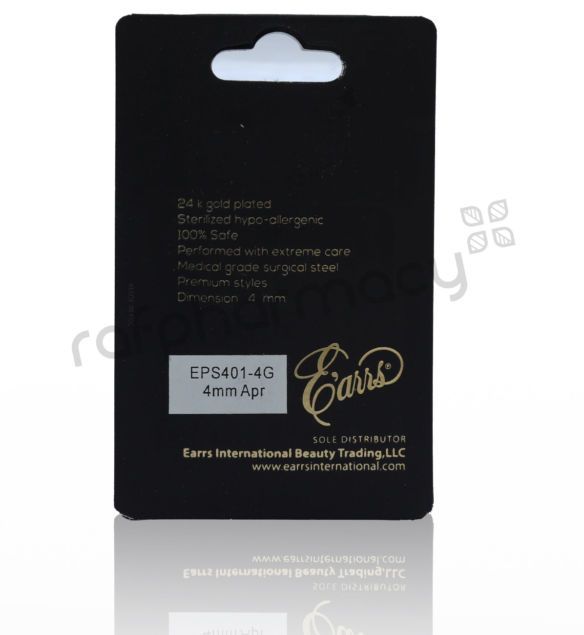 EPS401-4G-PIERCING STUD BEZEL BIRTHSTONE,REGULAR,GOLD-APRIL