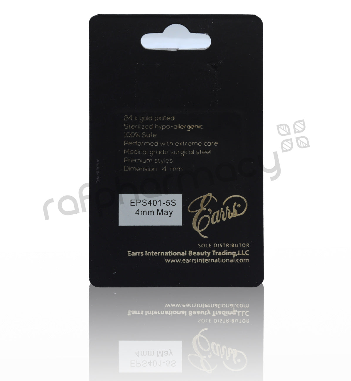 EPS401-5S-PIERCING STUD STEEL STERILIZED EARRING-MAY