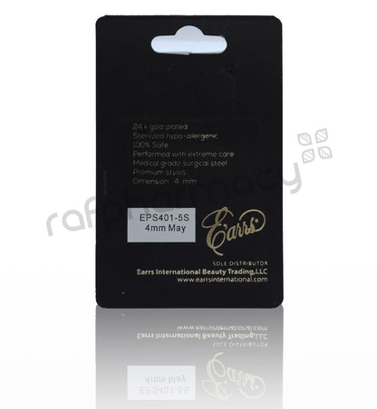 EPS401-5S-PIERCING STUD STEEL STERILIZED EARRING-MAY