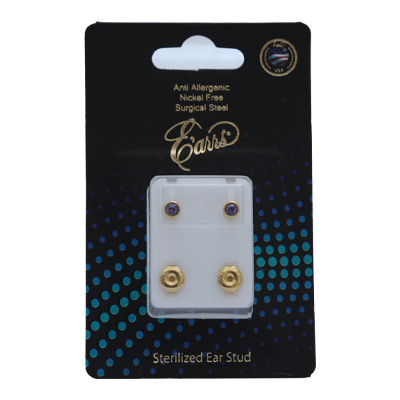 EPS401-6G-قرط أذن ذهبي معقم ومثقوب - يونيو