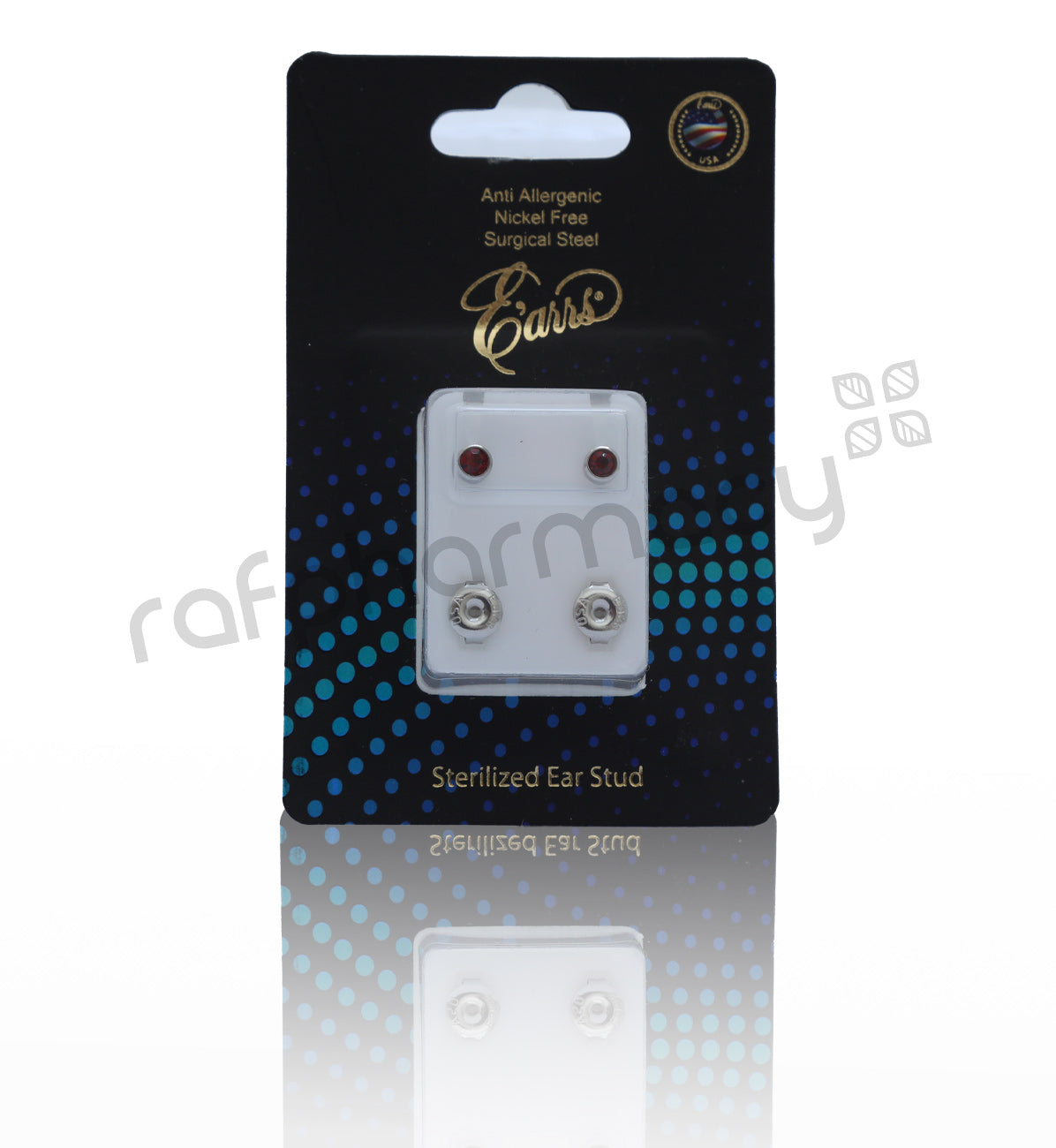 EPS401-7S-PIERCING STUD STEEL STERILIZED EARRING-JULY