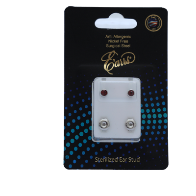 EPS401-7S-PIERCING STUD STEEL STERILIZED EARRING-JULY