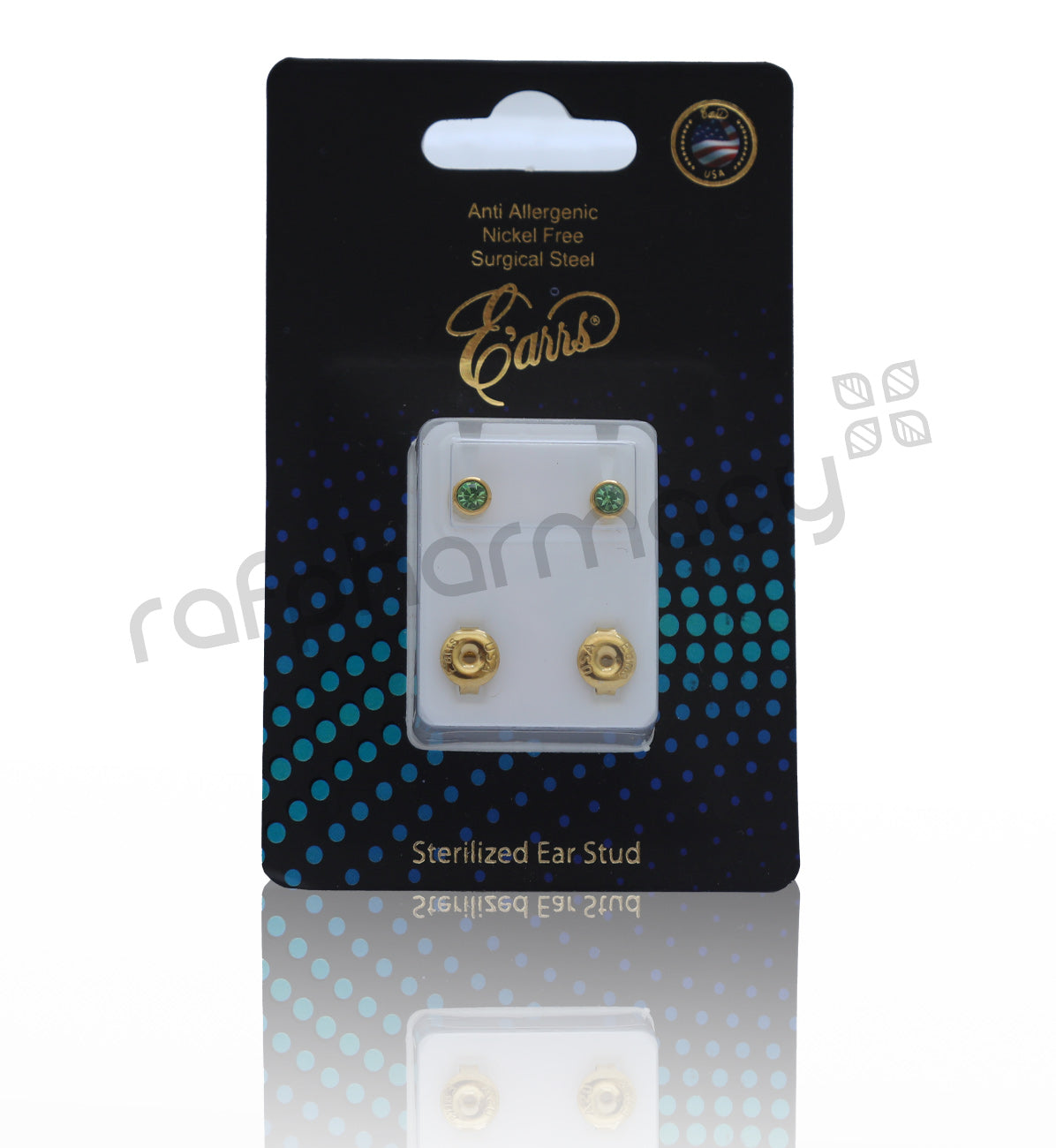 EPS401-8G-PIERCING STUD STERILIZED GOLD EARRING-AUGUST
