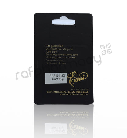 EPS401-8G-PIERCING STUD STERILIZED GOLD EARRING-AUGUST