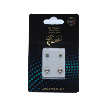 EPS401-8S-PIERCING STUD STEEL STERILIZED EARRING-AUGUST