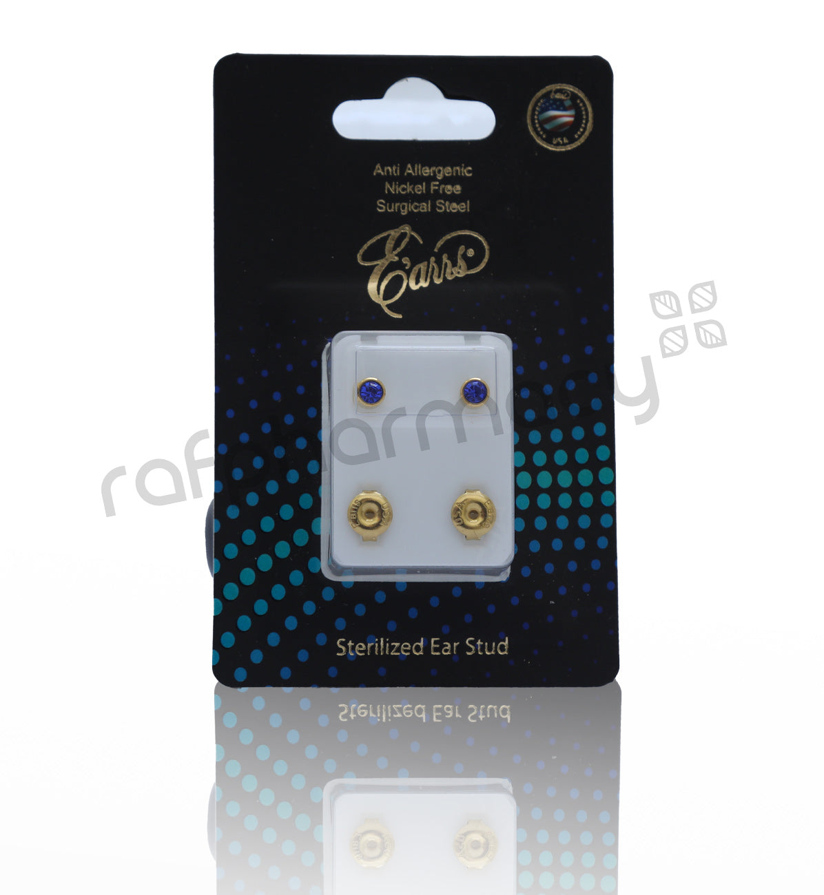 EPS401-9G-PIERCING STUD STERILIZED GOLD EARRING-SEPTEMBER