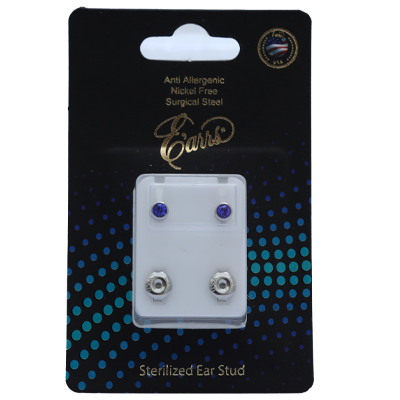 EPS401-9S-PIERCING STUD STEEL STERILIZED EARRING-SEPTEMBER