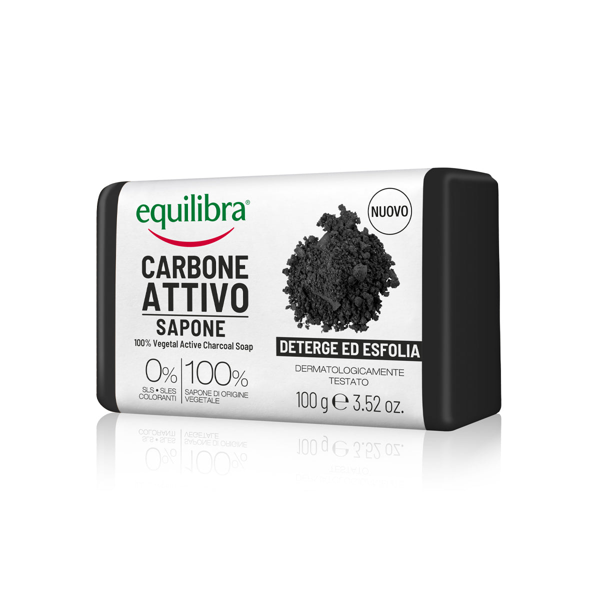 Equilibra Active Charcoal Detox 100% Vegetal Soap 100G