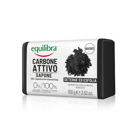 Equilibra Active Charcoal Detox 100% Vegetal Soap 100G