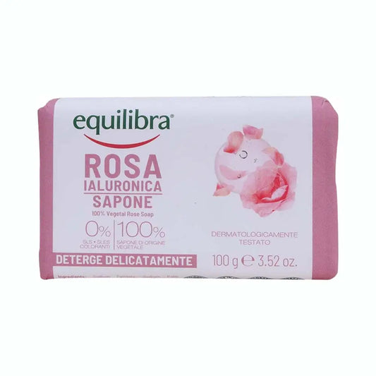 Equilibra Hyaluronic Rose 100%Vegetable Soap 100 Gm