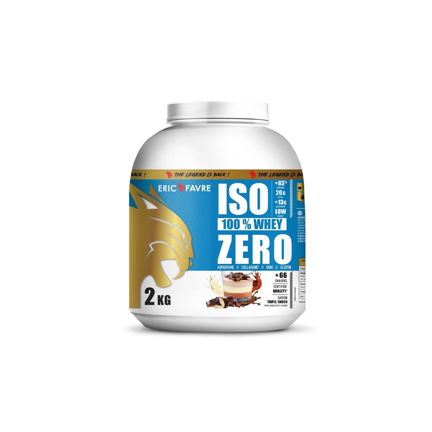 ERIC FAVRE PROTIEN POWDER ISO ZEO 100% WHEY ZERO TRIPLE CHOCO 2KG