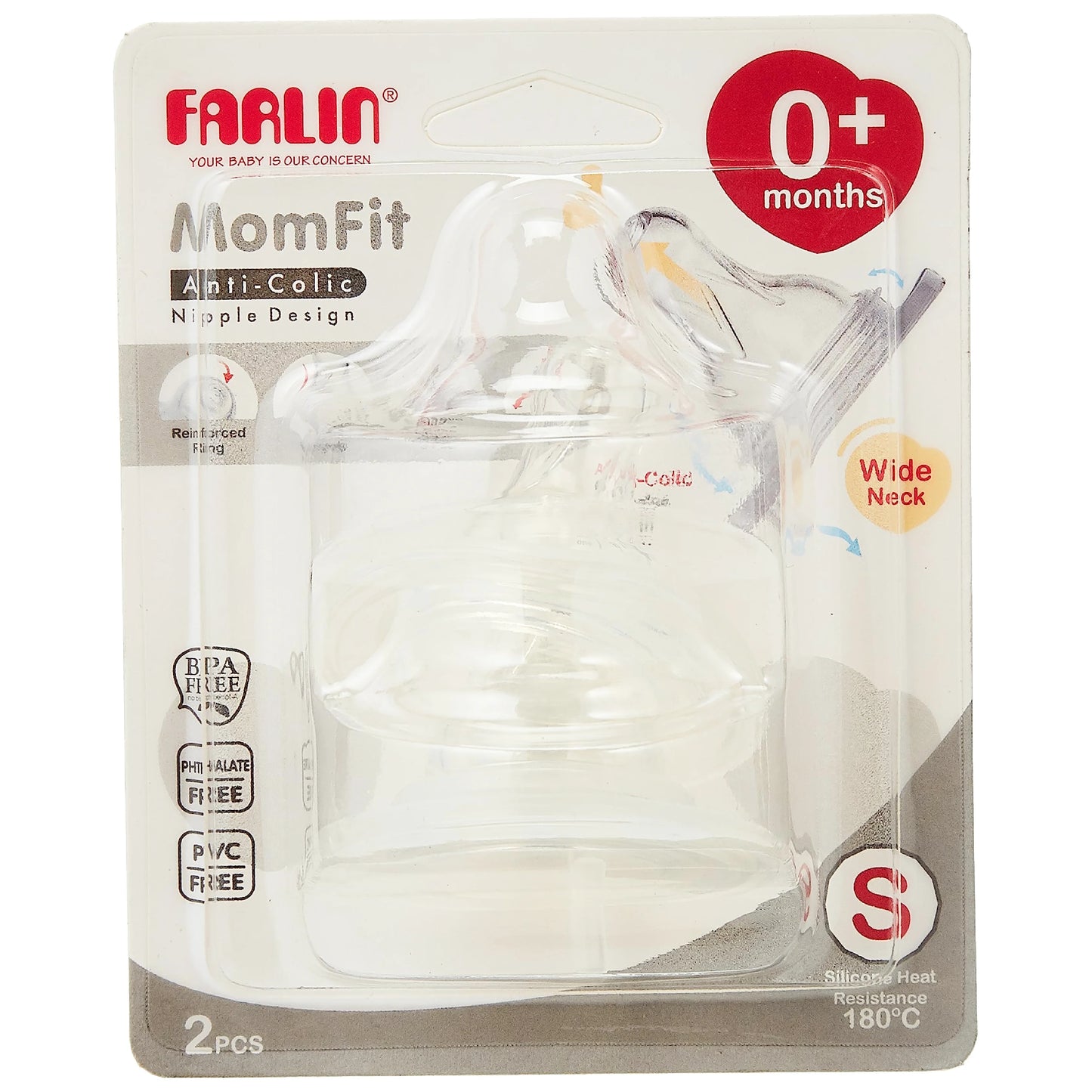 Farlin Nipple For Wide Neck Bottle Ac-22005(+)