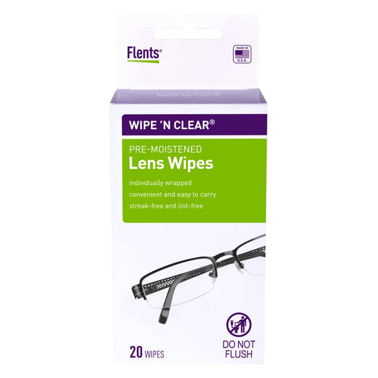Flents Wipe N Clear Lens Wipes 20'S