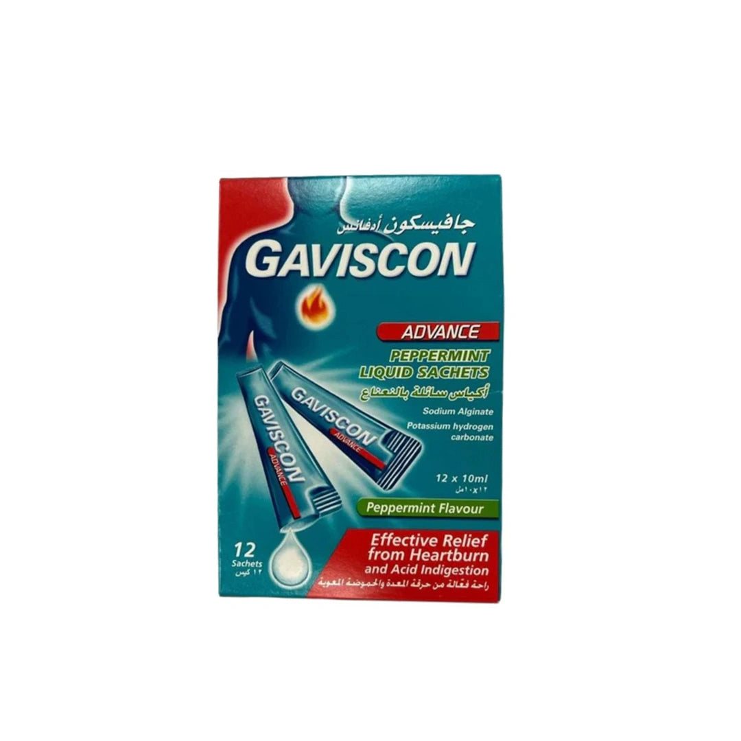 GAVISCON  DOUBLE ACTION MINT FLAVOUR LIQUID SACHETS 12'S