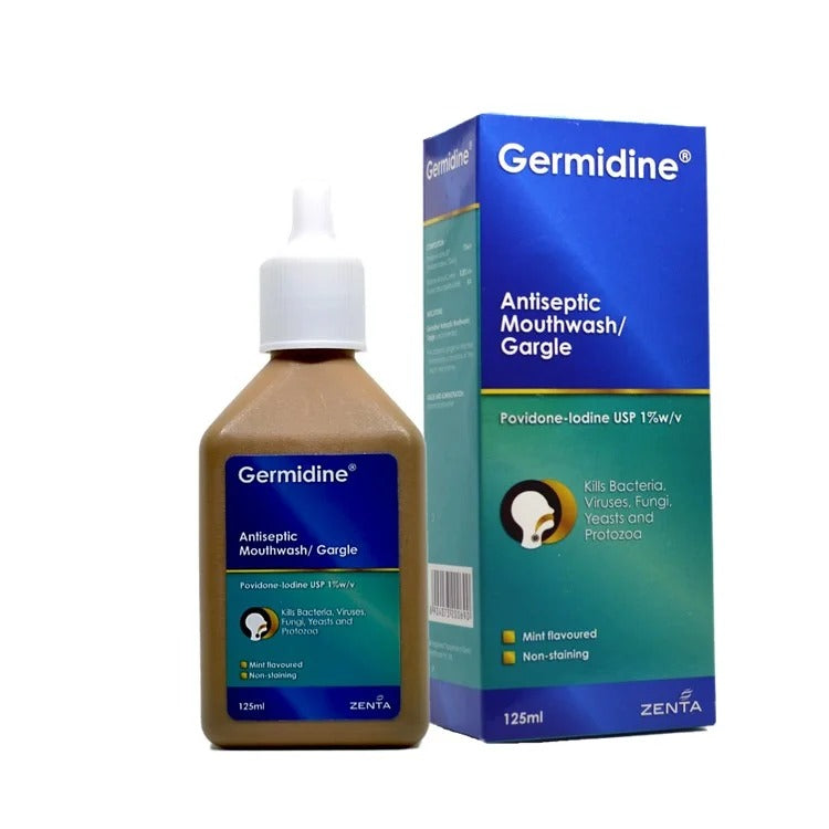 GERMIDINE ANTISEPTIC MOUTHWASH /GARGLE 125ML