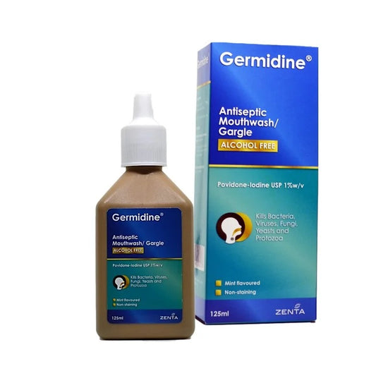 GERMIDINE ANTISEPTIC MOUTHWASH /GARGLE ALCOHOL FREE 125ML