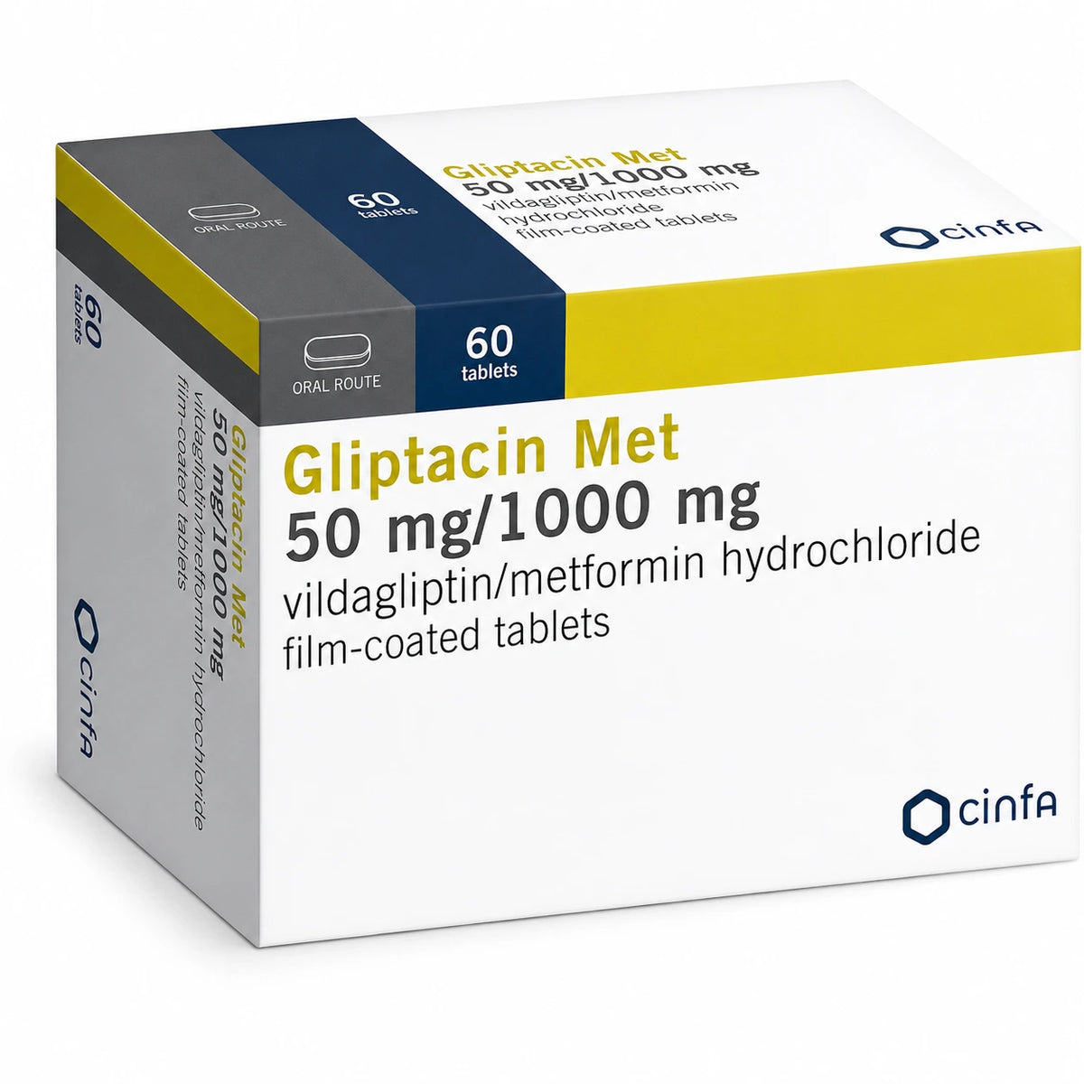 Gliptacin Met 50mg/1000mg Tablets 60's