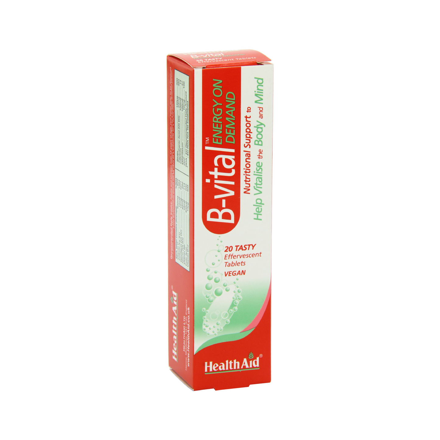 Health Aid B-Vital Rapid Energy Boost Effervescent Tablets 20'S