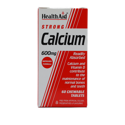 Health Aid Strong Calcium 600Mg Chewable Tablets 60'S