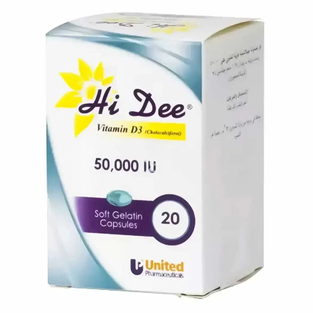 Hi Dee Vitamin D3-50000iu Cap 20'S
