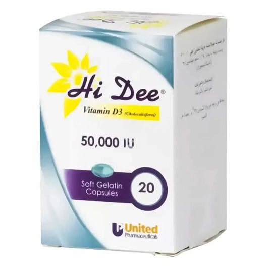 Hi Dee Vitamin D3-50000iu Cap 20'S