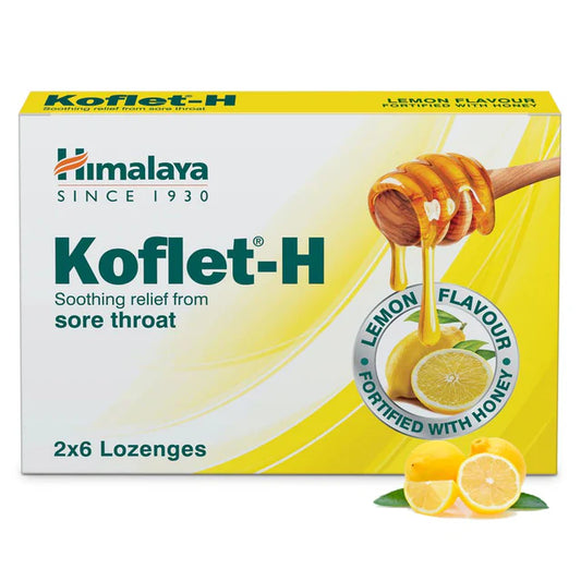 أقراص هيمالايا كوفليت إتش للحلق بنكهة الليمون 12 قرصًا