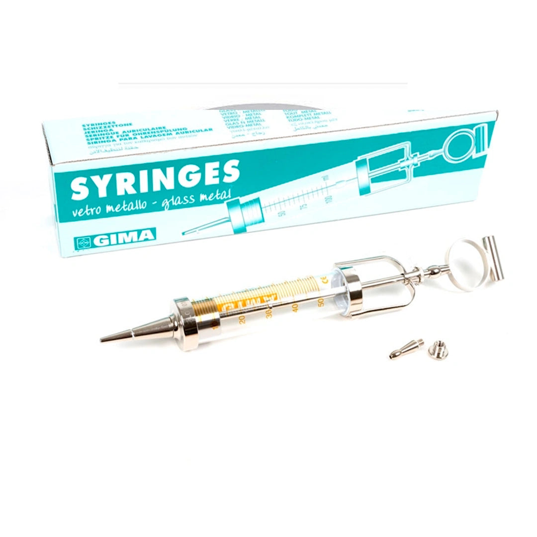 Janet Ear Syringe 50 Cc Glass/ Metal 1'S