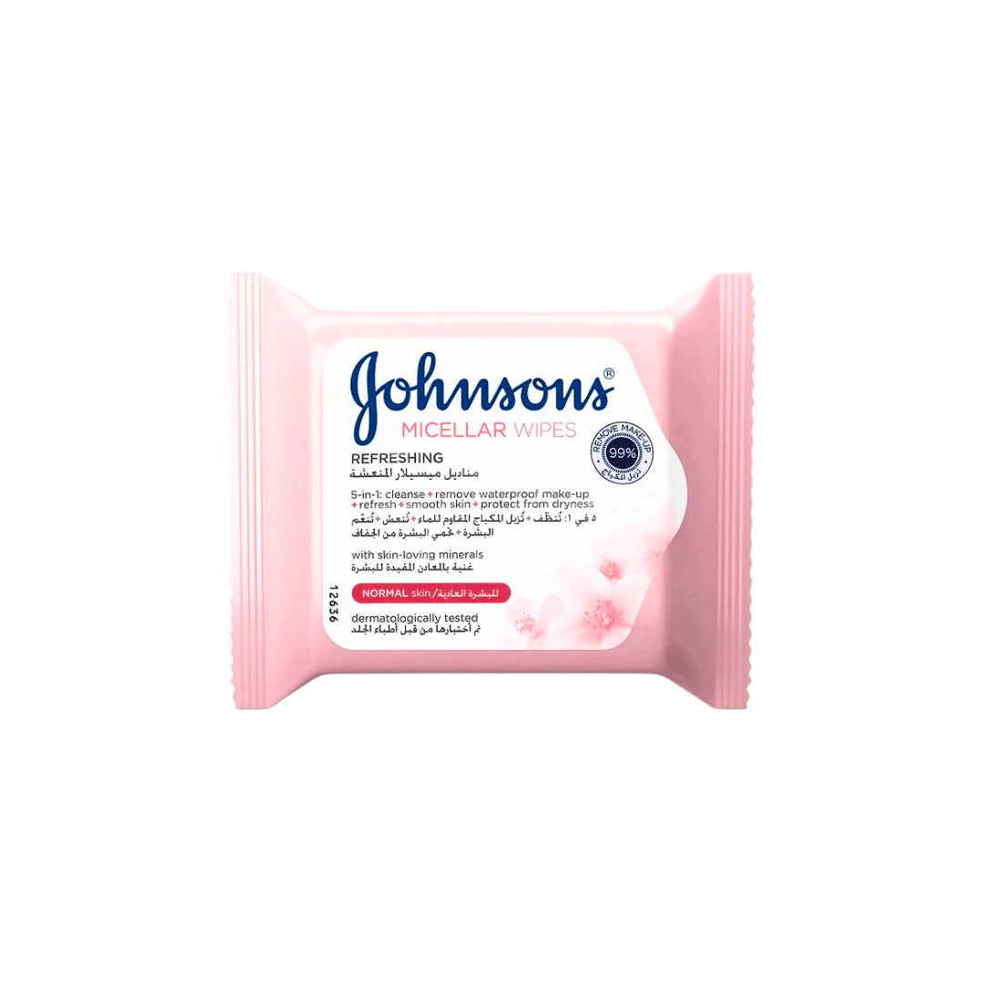 Johnson & Johnson Micellar Facial Wipes Normal Skin 25