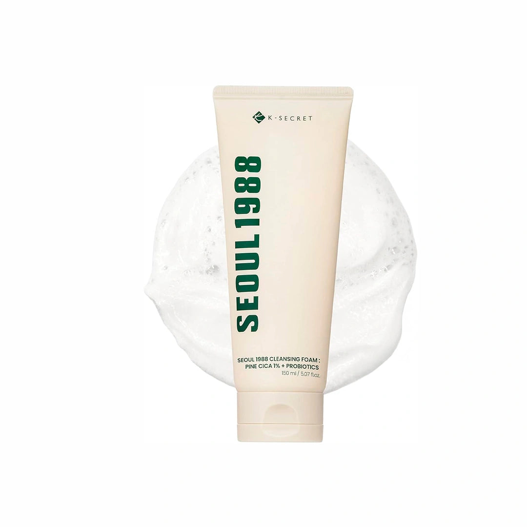 K-Secret Seoul 1988 Cleansing Foam: Pine Cica 1% + Probiotics 150ml
