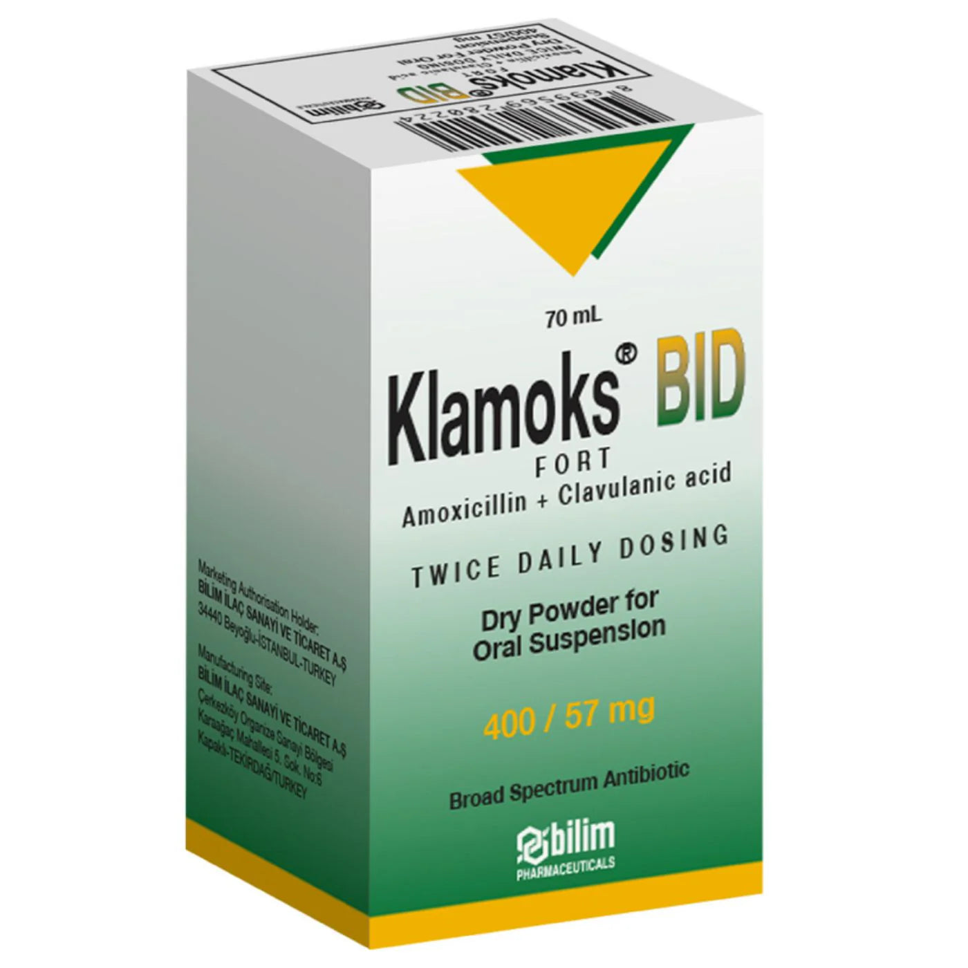 Klamoks 457Mg Bid Fort Suspension 70Ml