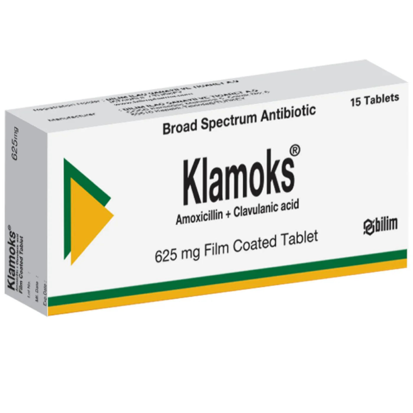 Klamoks 625Mg Tablets 15'S