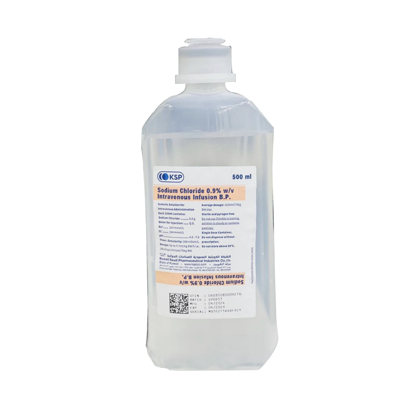 Ksp Normal Saline 0.9% Iv 500Ml
