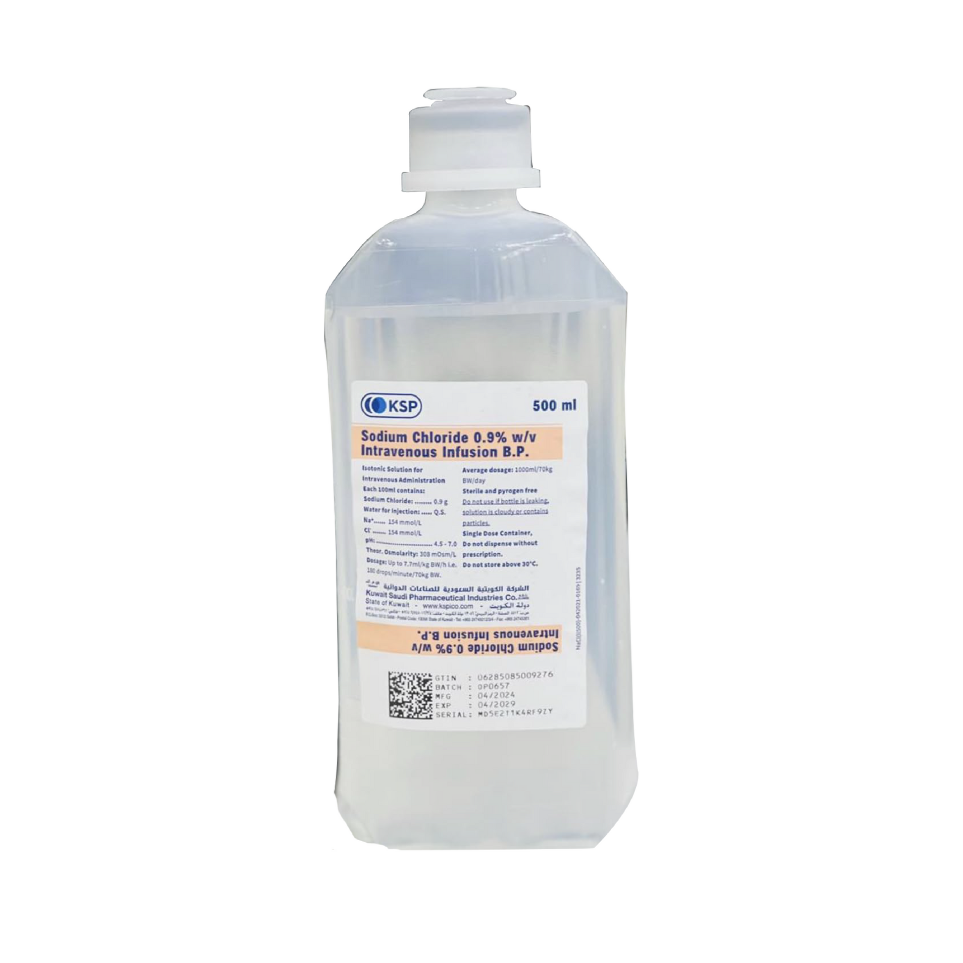 Ksp Normal Saline 0.9% Iv 500Ml