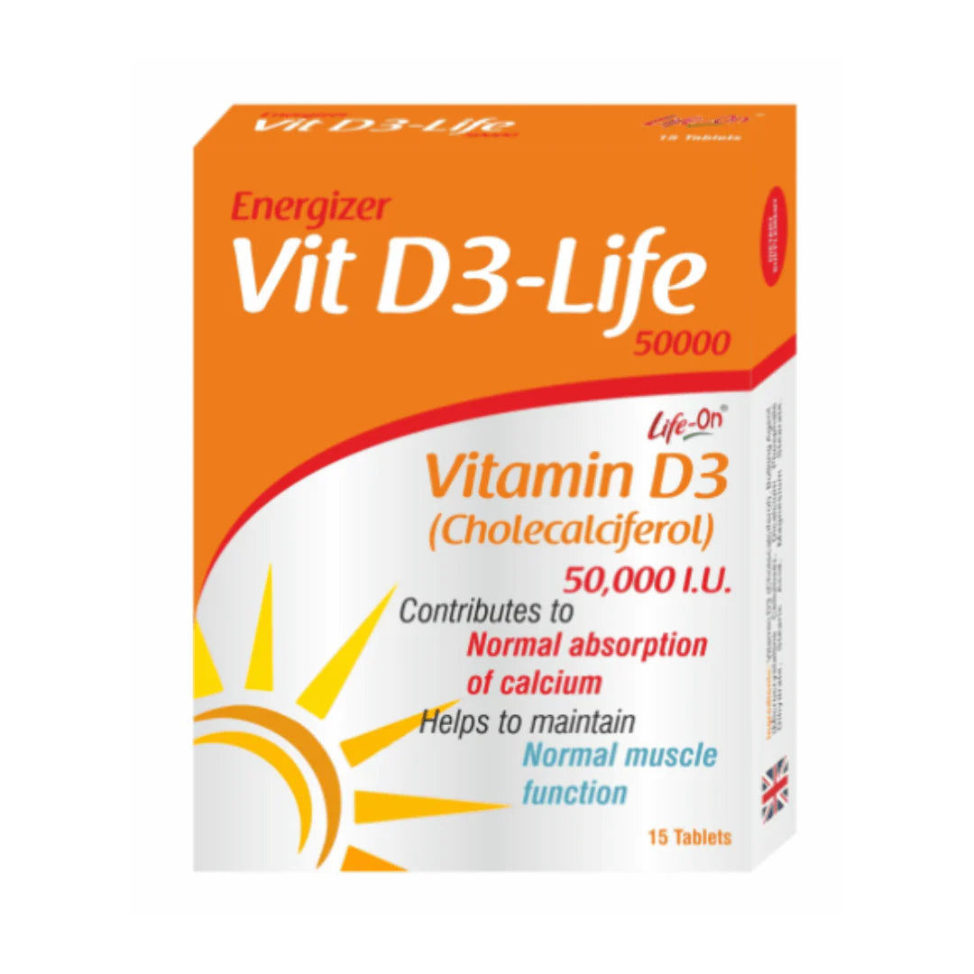 Life On Vit D3-Life 50,000 Iu Tablets 15'S – Raf Pharmacy