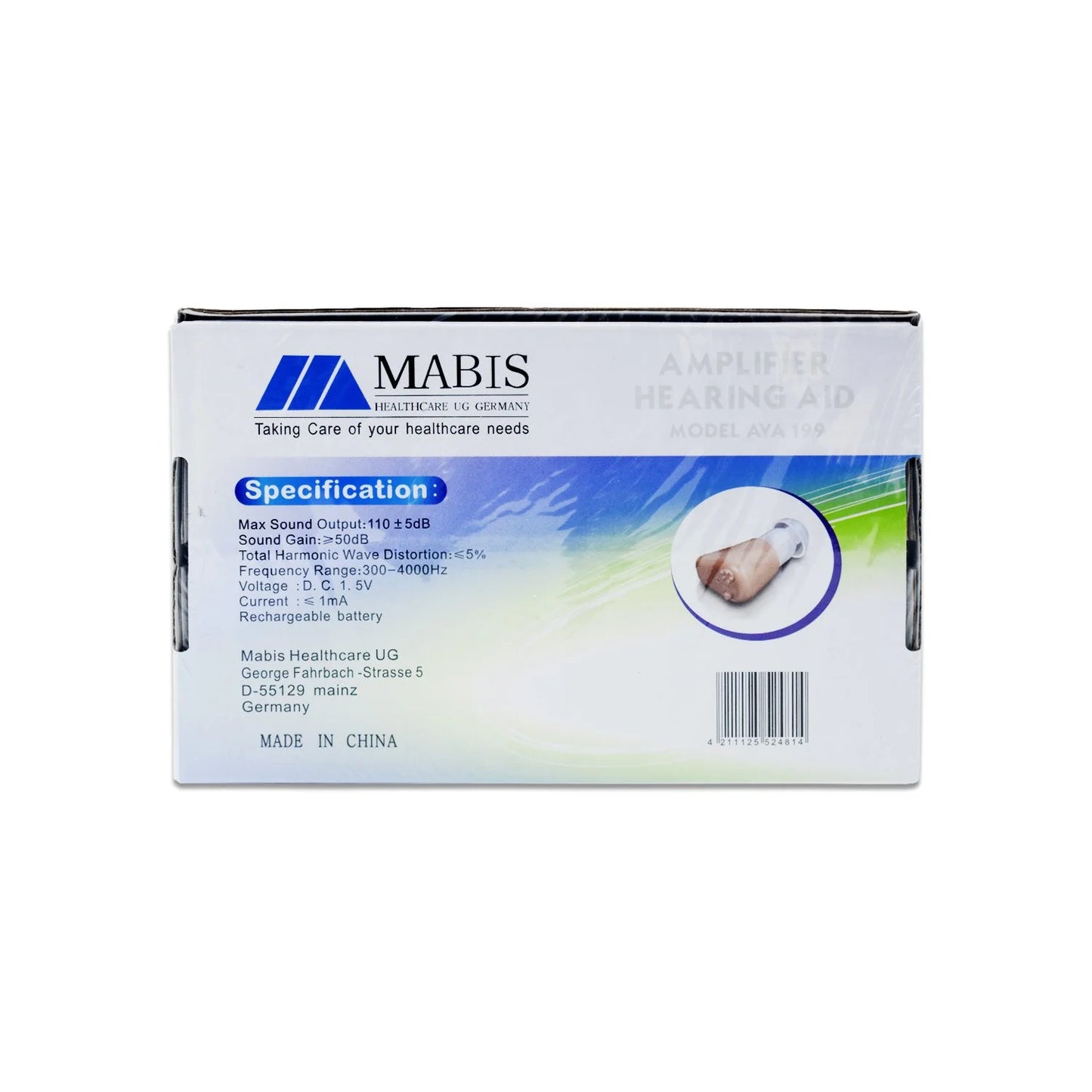 Mabis Ava199 Rechargeable Hearing Aid