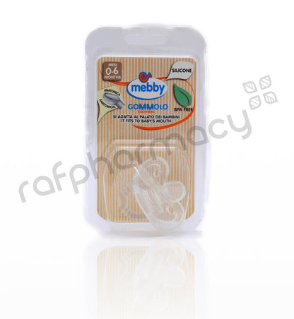 Mebby Silicone Gommolo Clear Soother 0-6M