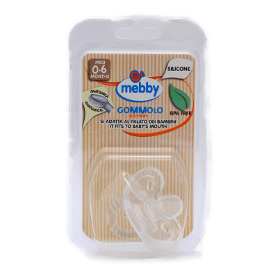 Mebby Silicone Gommolo Clear Soother 0-6M