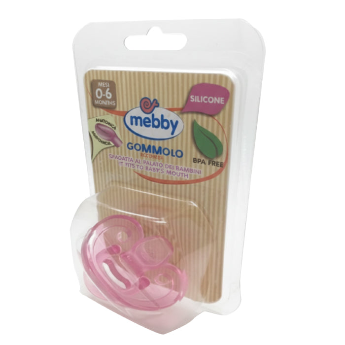 Mebby Silicone Gommolo Pink Soother 0-6m