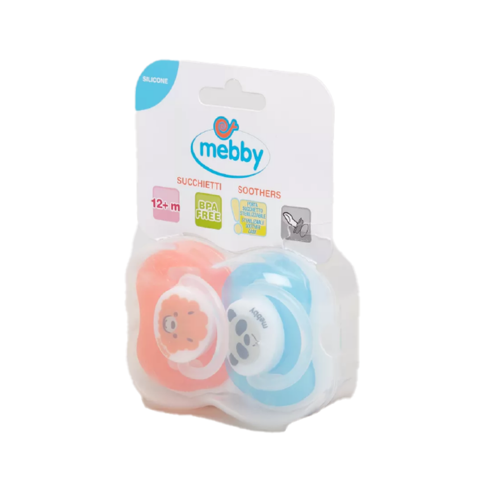 Mebby Silicone Soother Boy 2'S 12Months Plus