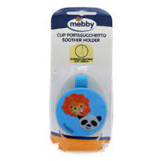 Mebby Soother Holder Clip Boy Blue 1'S