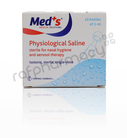 MED PLUS PHYSIOLOGICAL SALINE 2ML 10'S