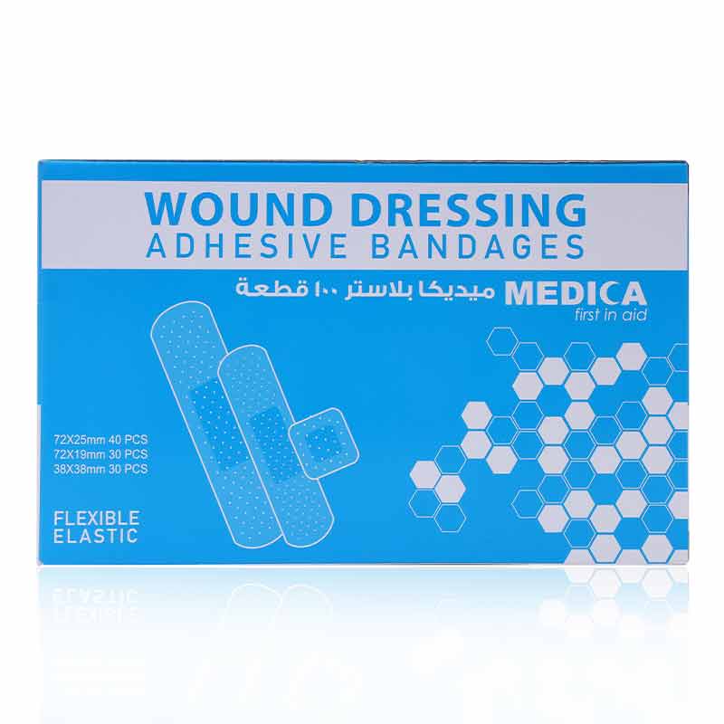 MEDICA BLUE ADHESIVE FIBRE PLASTIC PLASTER 100'S