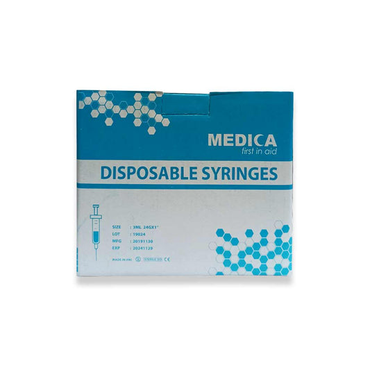 Medica Disposable Syringe 3ml 24g 100'S